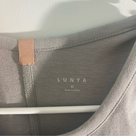 Lunya Restore Fitted Lounge Dress NWOT Size M Gray - Picture 6 of 11